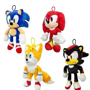Sonic the Hedgehog 11" Plush 4 Piece Set: Sonic, Tails, Knuckles, & Shadow